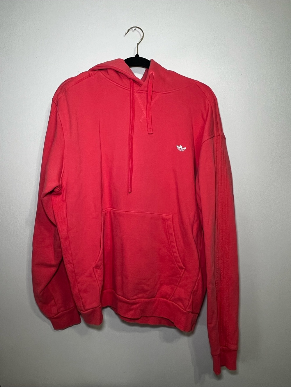 adidas Pink Pullover Hoodie with Ghost Logo